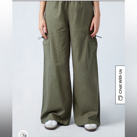 Pacsun La Hearts Linen Pull-On Baggy Cargo Pants - Picture 4 of 4
